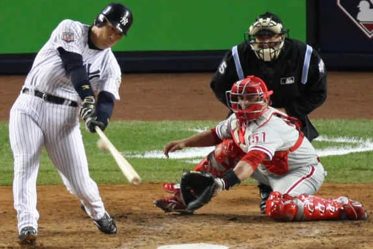 Hideki Matsui hits a home run off Pedro - Baseball In Pics