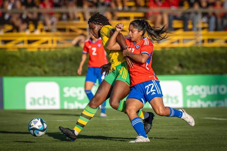 In addition to being a key piece of La Salle's women's soccer team, Ricshya Walker (left) is also a key player for the Jamaica women's national team.