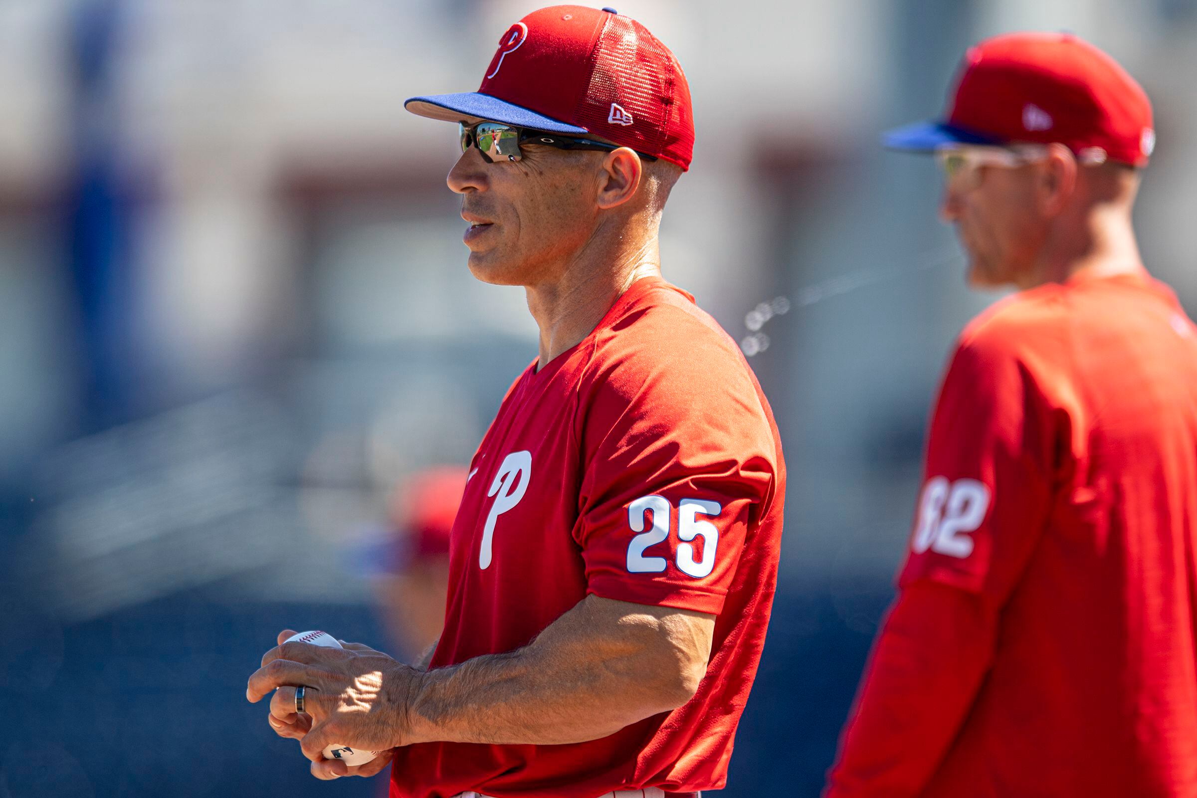 Phillies' injured first baseman Rhys Hoskins remains a long shot to make  postseason roster - The Daily Reporter - Greenfield Indiana