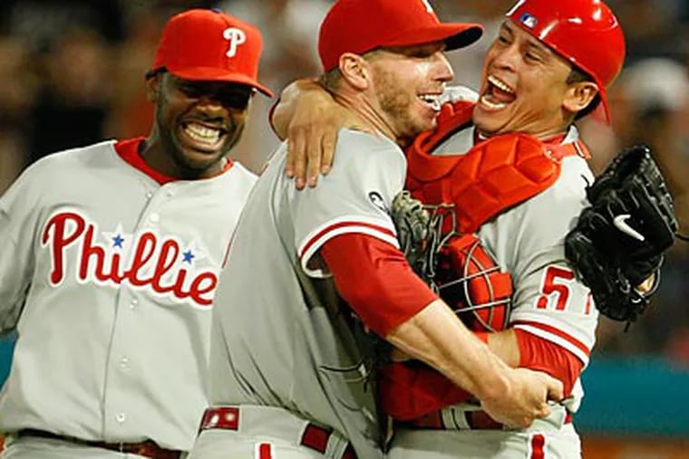 Roy Halladay's perfect game was the second in Phillies' history. (AP file photo / Wilfredo Lee)