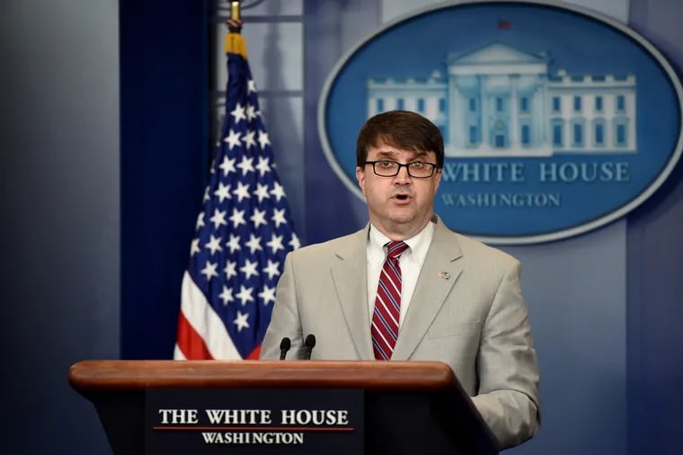 Veterans Affairs Secretary Robert Wilkie speaks during a press briefing at the White House May 17, 2018 in Washington, D.C.