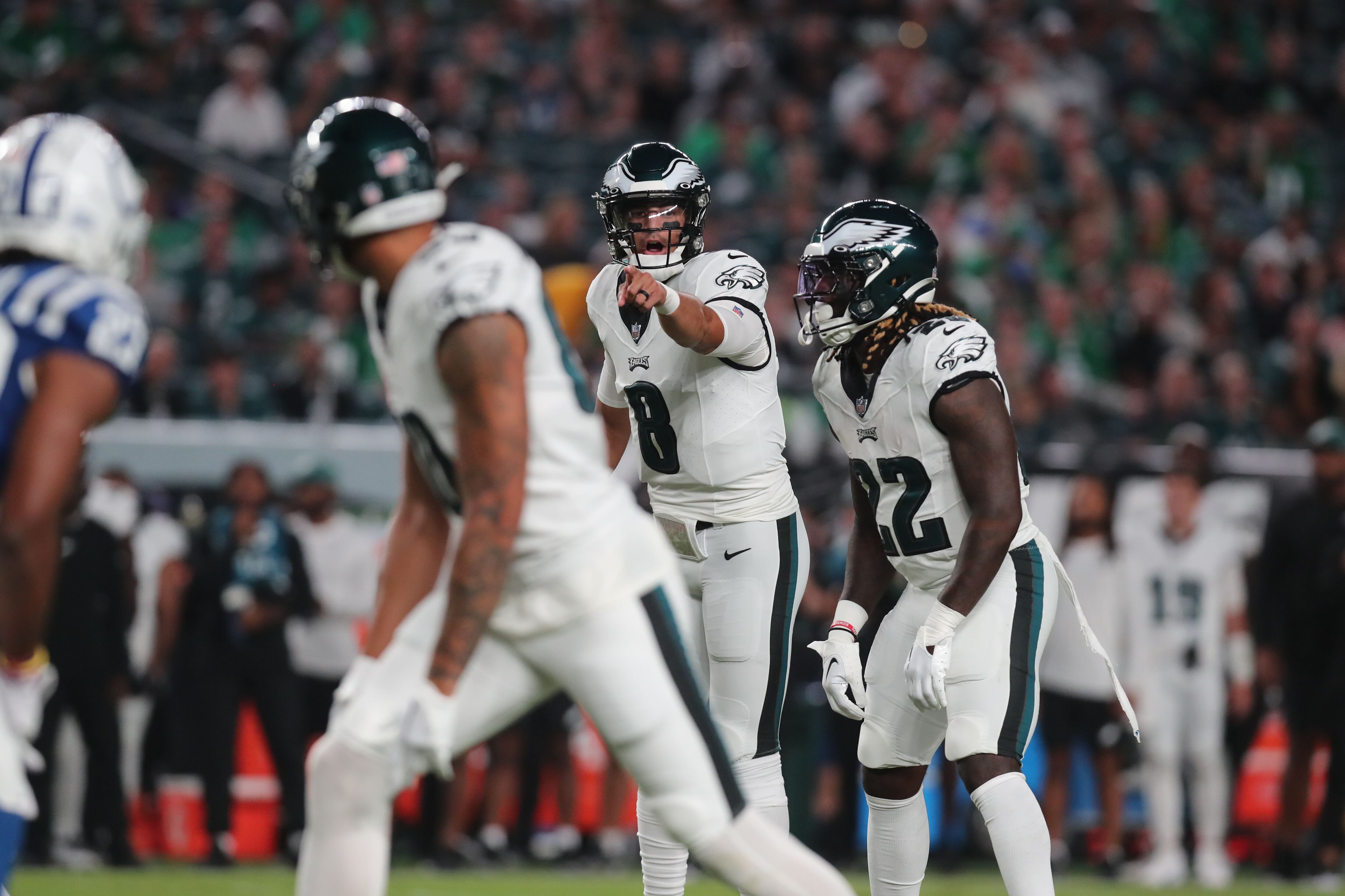 Philadelphia Eagles wide receiver Joseph Ngata (86) in action against the  Indianapolis Colts during an NFL pre-season football game, Thursday, Aug.  24, 2023, in Philadelphia. (AP Photo/Rich Schultz Stock Photo - Alamy