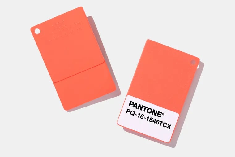 Living Coral swatches by Pantone.