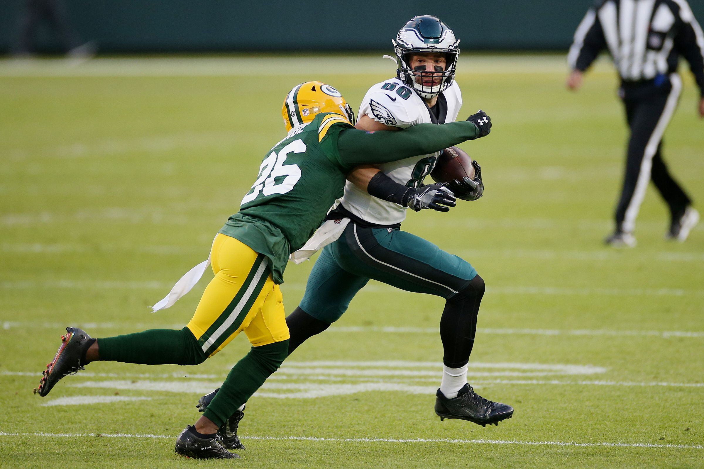 Carson Wentz Philadelphia Eagles Game-Used #11 White Jersey vs. Green Bay  Packers on December 6 2020