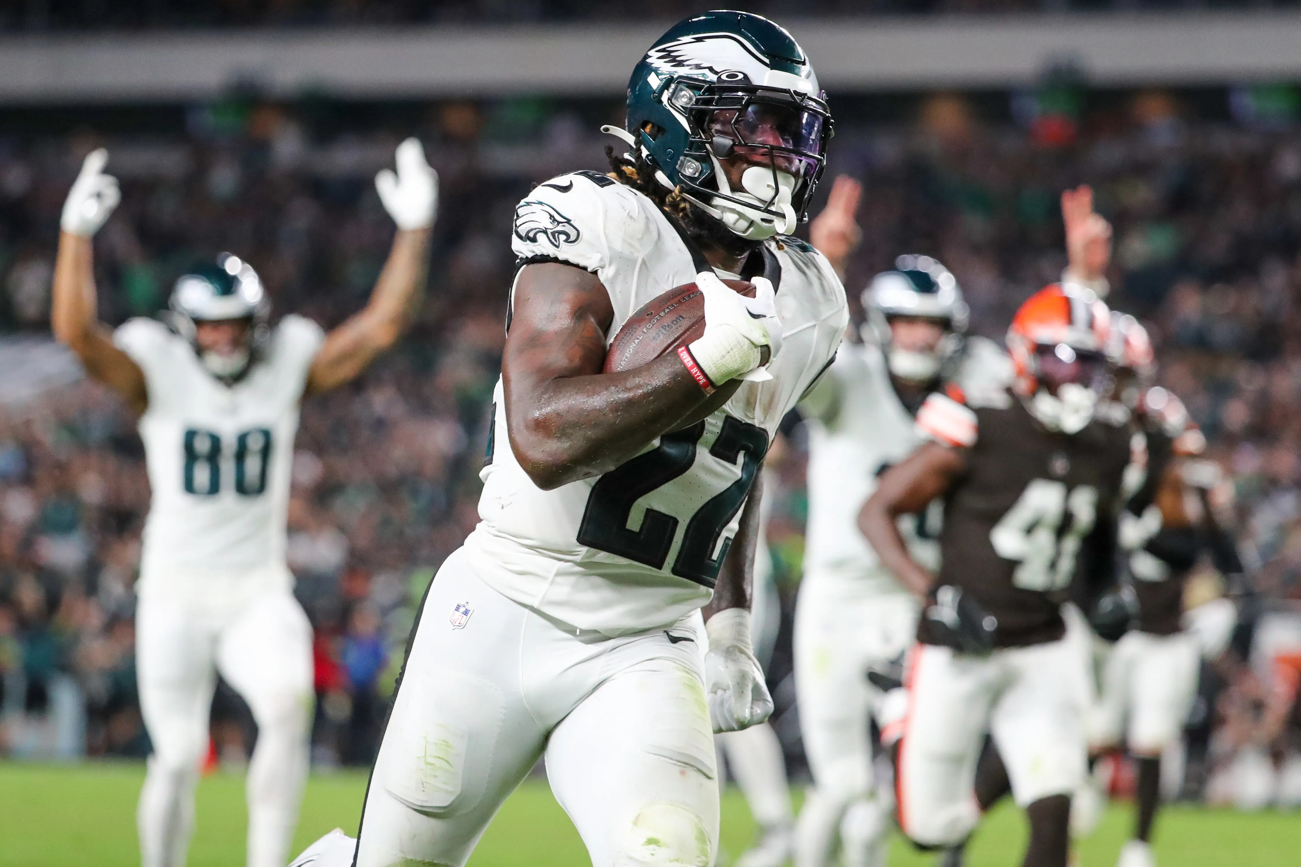 Philadelphia Eagles cornerback Mario Goodrich (31) in action against the  Cleveland Browns during an NFL pre-season football game, Thursday, Aug. 17,  2023, in Philadelphia. (AP Photo/Rich Schultz Stock Photo - Alamy