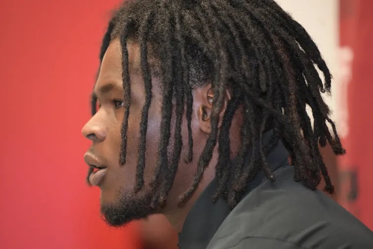 Temple University Football, Antwain Littleton speaks during media day at Tempe university in Philadelphia, Pa. Friday, Aug 16, 2024.