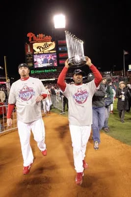 Jimmy Rollins 2008 World Series Trophy Philadelphia Phillies