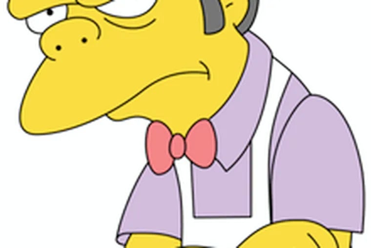 "Moe" Szyslak pours 'em in Springfield in "The Simpsons."