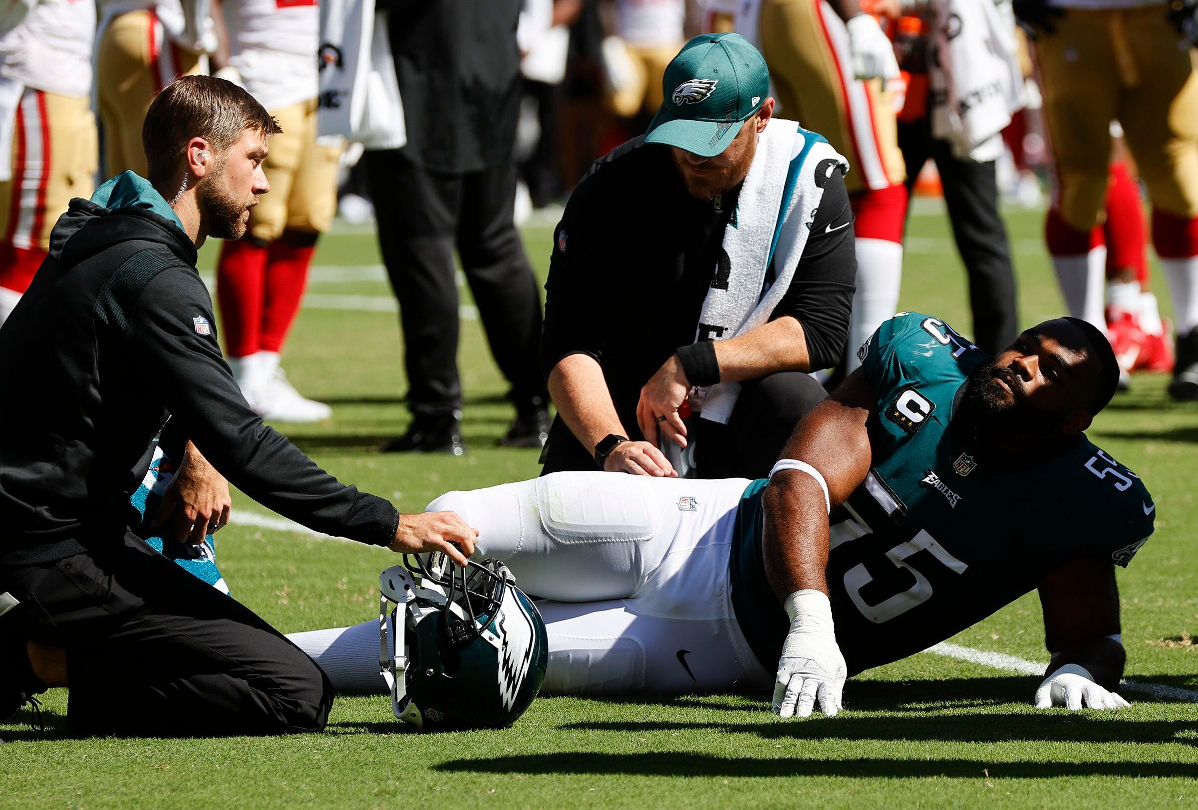 Brandon Graham tweets message following potential Achilles injury - On3