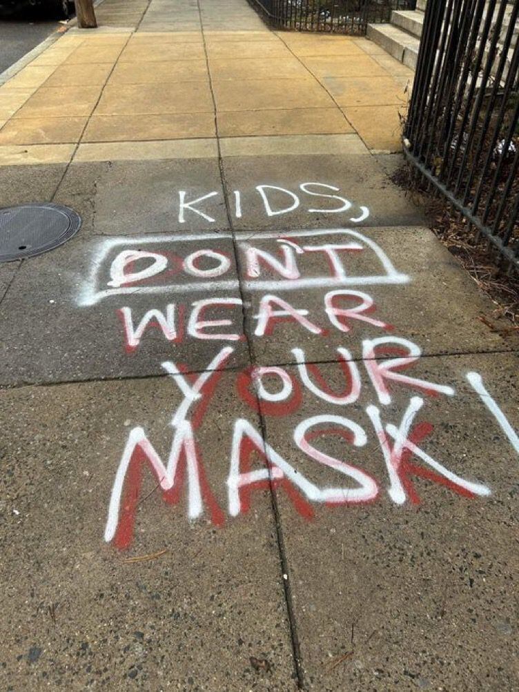 Anti-mask graffiti target Philly's Meredith and Nebinger Elementary Schools