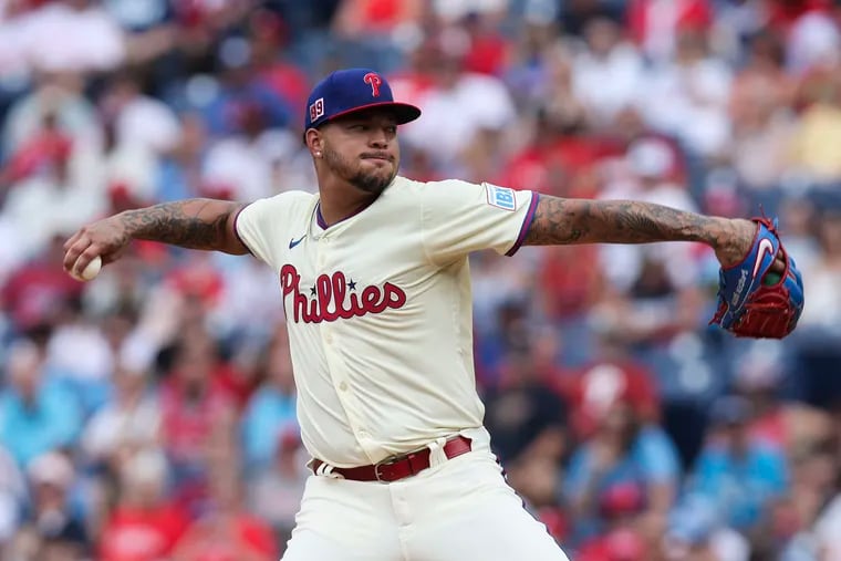 Taijuan Walker threw 99 pitches in 4⅔ innings Sunday against the Nationals at Citizens Bank Park.