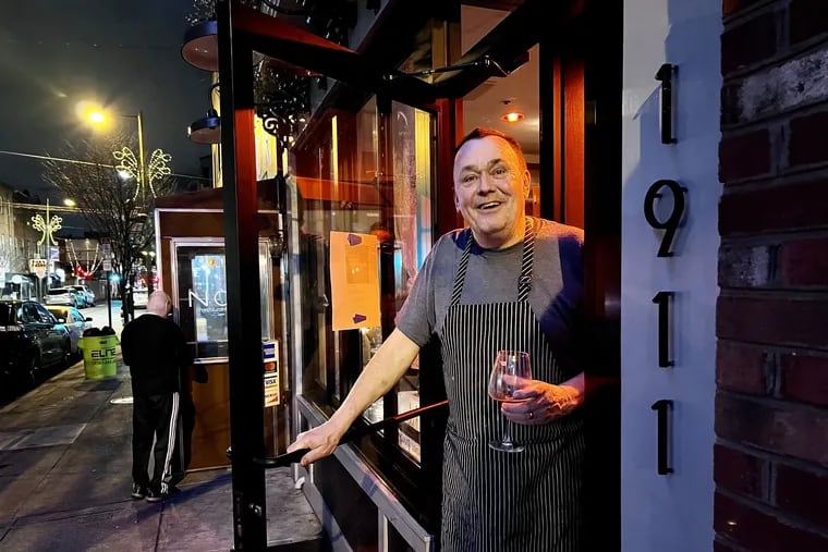 Chef-owner Joncarl Lachman at the door of Dankbaar, 1911 E. Passyunk Ave.