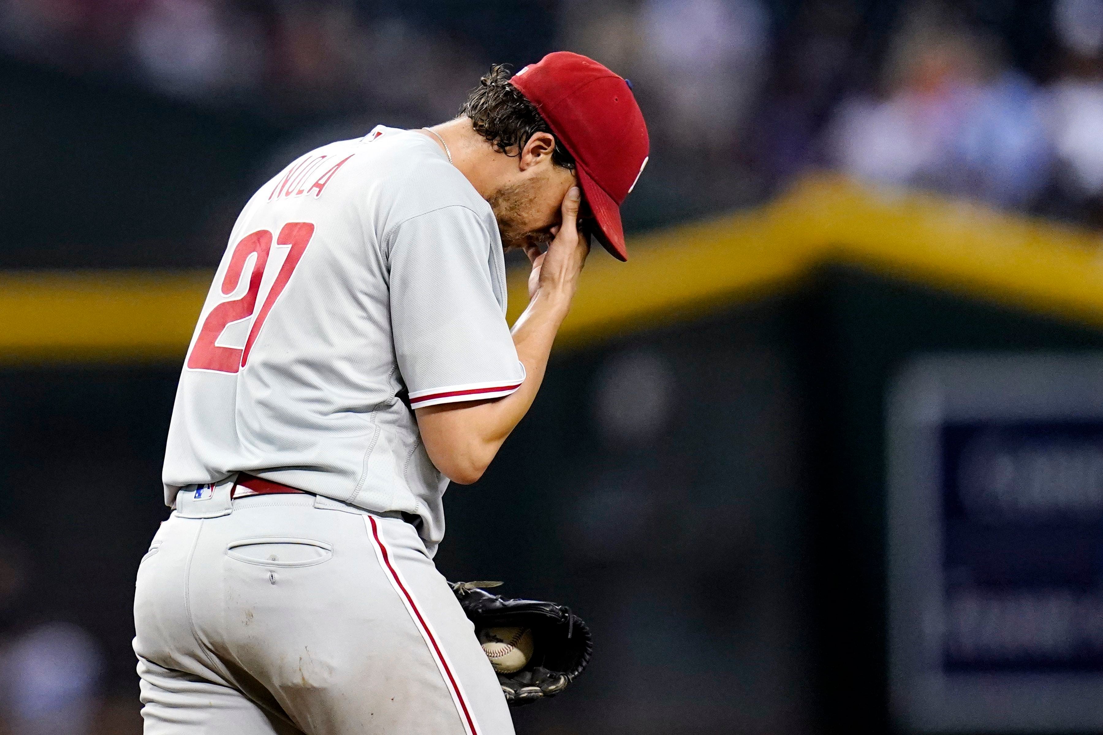 Philadelphia Phillies Starter Aaron Nola Can Enter the Cy Young Race With a  Strong Start Against the New York Mets - Sports Illustrated Inside The  Phillies