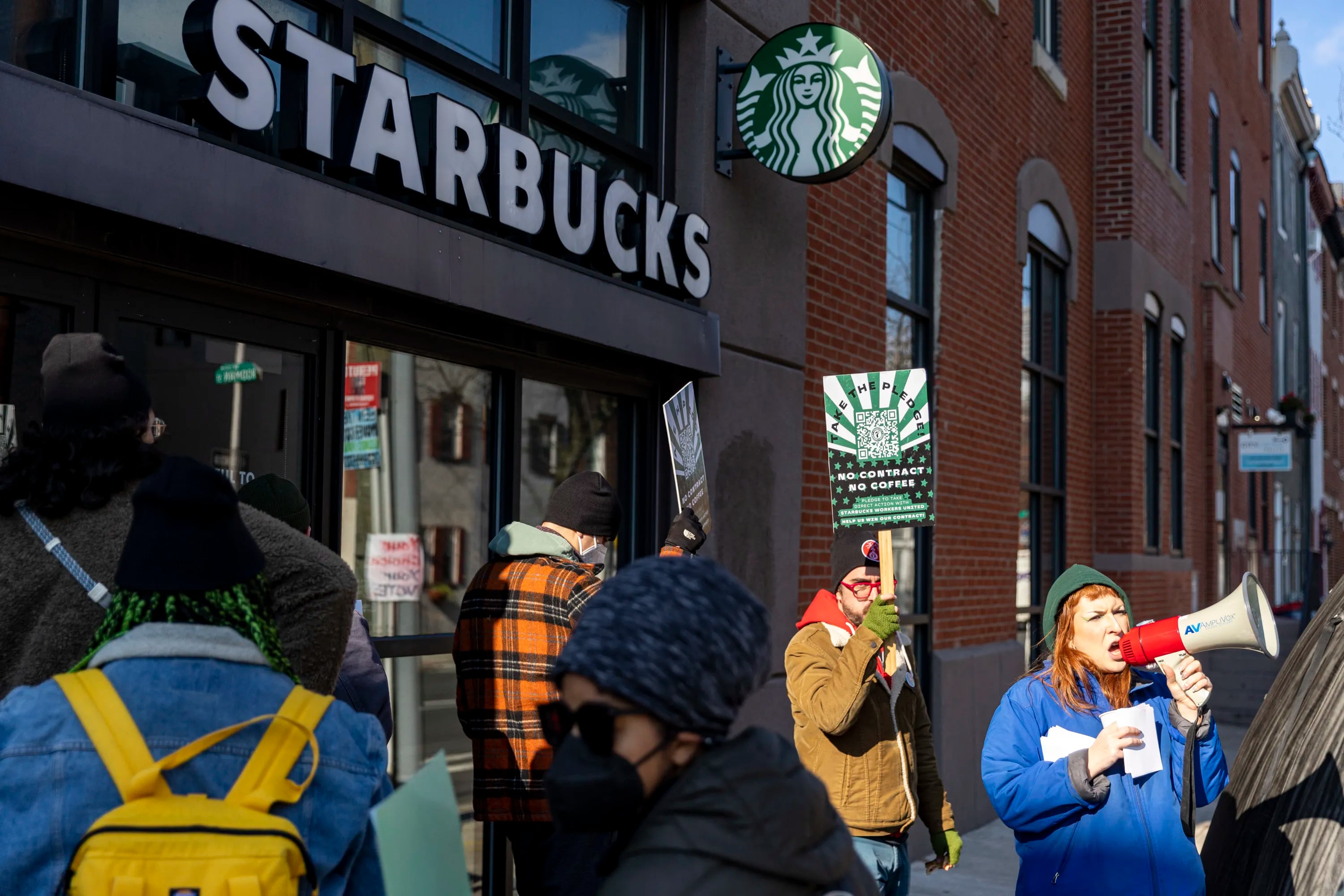Downtown Ithaca Starbucks Workers Strike on Red Cup Day - The