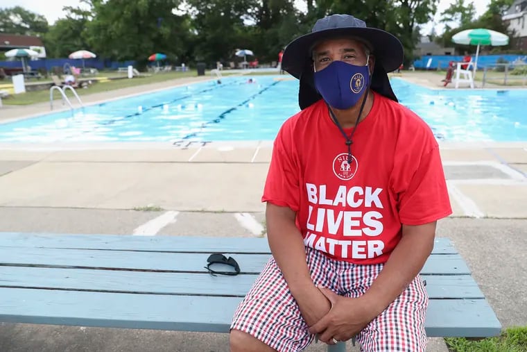 Board president Anthony Patterson poses for a portrait at the Nile Swim Club in Yeadon, PA on Wednesday, July 01, 2020. The nation's first Black-owned swim club, which nearly folded two years ago, is open this summer as public pools across Philadelphia have remained closed due to the coronavirus.