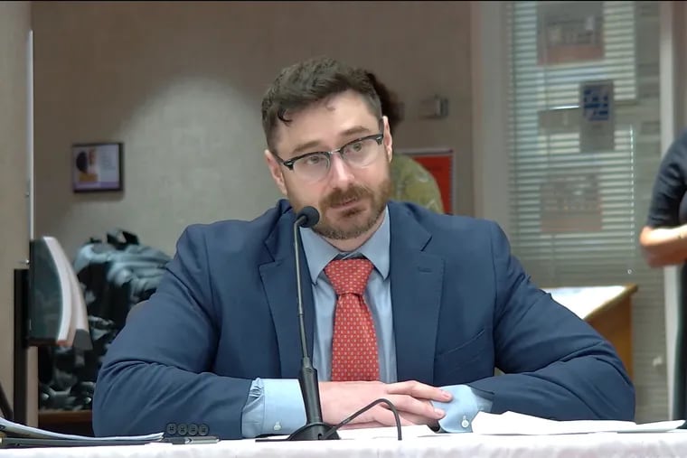 Matthew Kelly, a professor at Penn State and expert for the plaintiffs in the school funding trial, testifies before a legislative commission Tuesday about his new analysis finding Pennsylvania schools are underfunded by $6.2 billion.