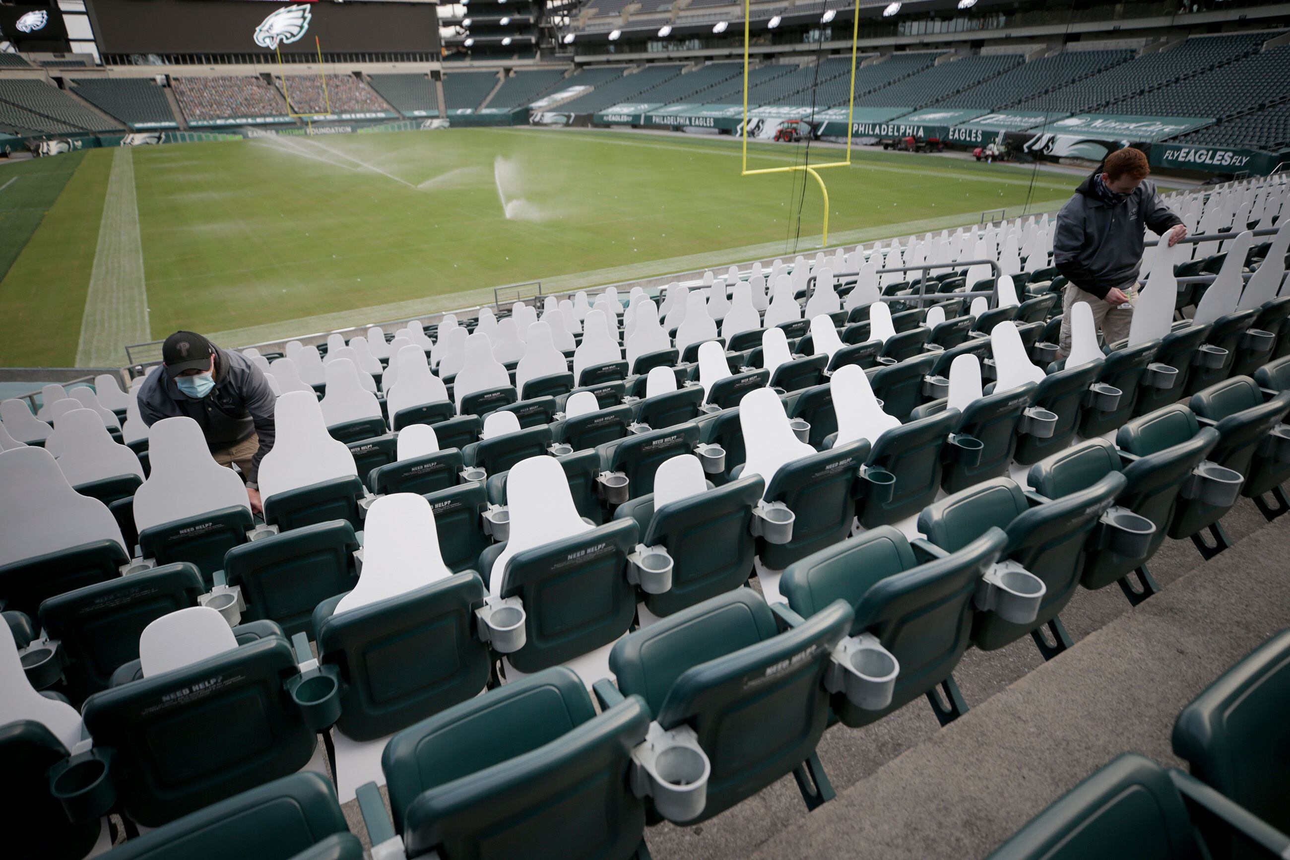 Eagles fans fill the Linc. Well, sort of.