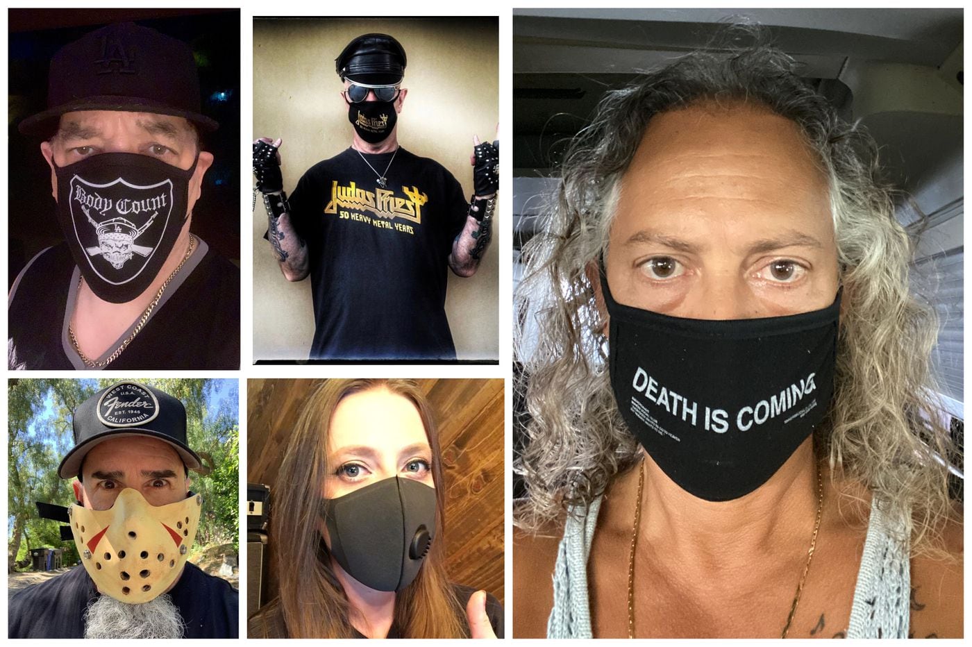 Download Coronavirus Masks Are A Heavy Metal Hit With Metallica Ice T Judas Priest PSD Mockup Templates