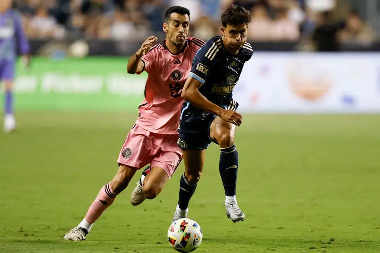 Inter Miami's Sergio Busquets (left) is an All-Star this year, but no one from the Union is.