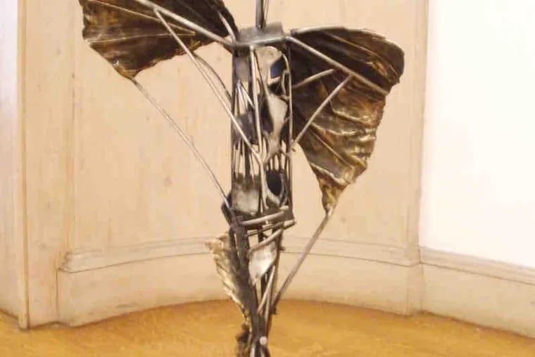 Semion Rabinkov's stainless-steel &quot;Icarus&quot; at Abington Art Center.