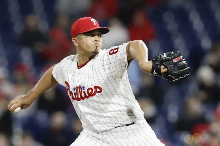 Phillies righthander Victor Arano was placed on the 10-day disabled list Monday.
