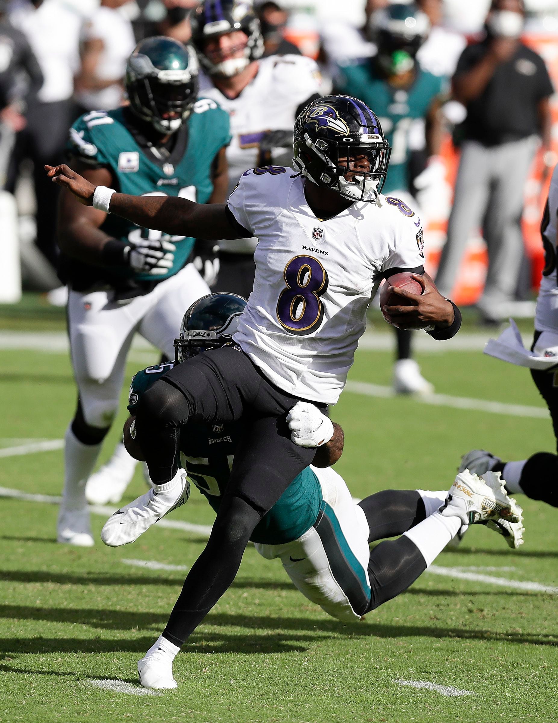 Carson Wentz, banged-up Eagles rally but fall short vs. Ravens: What stood  out - The Athletic