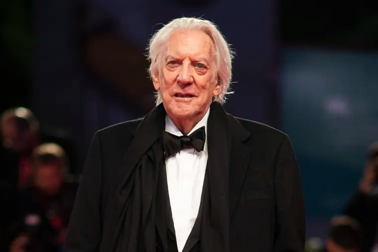 Donald Sutherland appears at the premiere of the film "The Burnt Orange Heresy" at the 76th edition of the Venice Film Festival on Sept. 7, 2019.