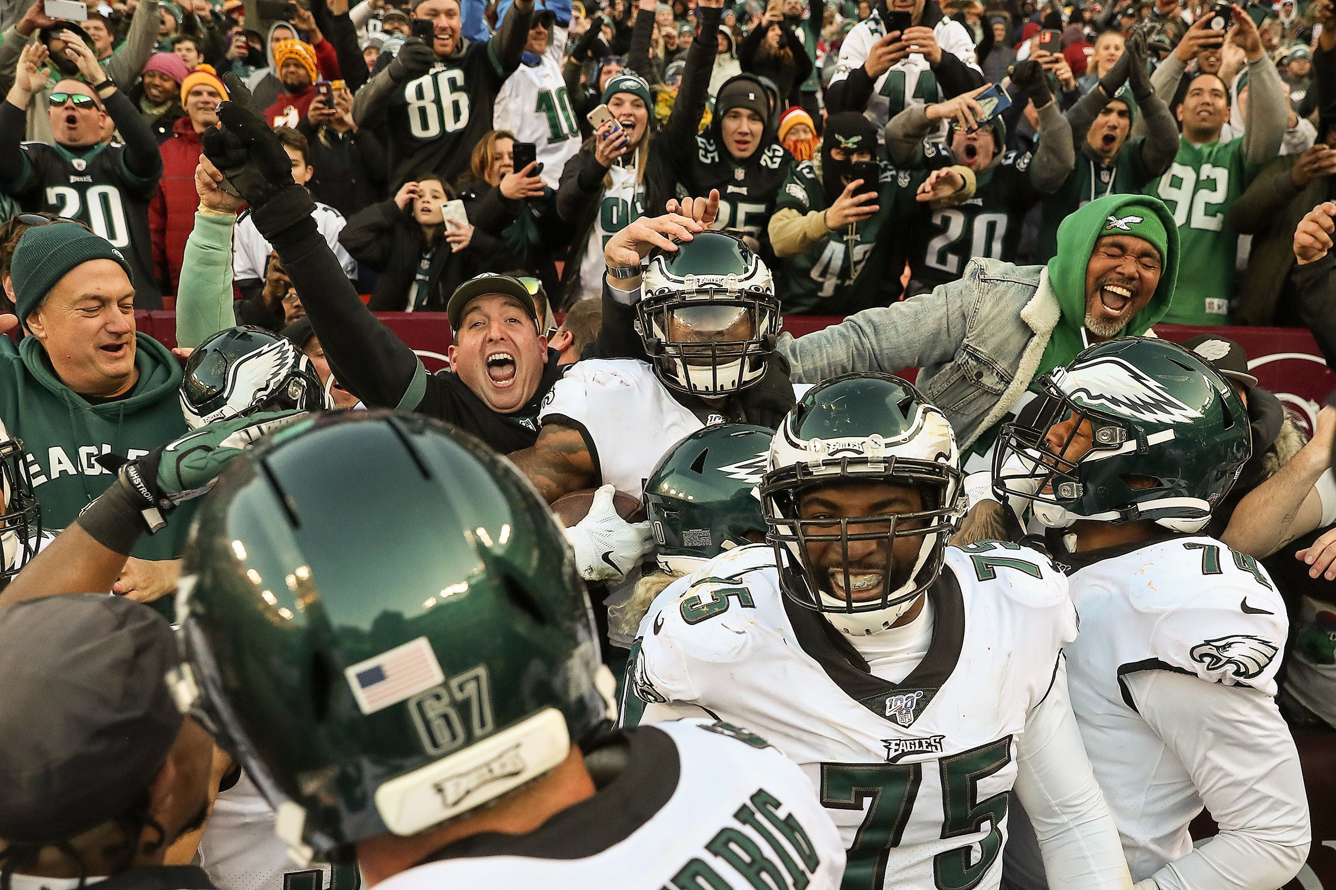 Philadelphia Eagles linebacker Akeem Jordan (56). The Washington Redskins  defeated the Philadelphia Eagles 10-3 in an NFL football game held at Fedex  Field in Landover, Maryland on Sunday, December 21, 2008 Stock Photo - Alamy