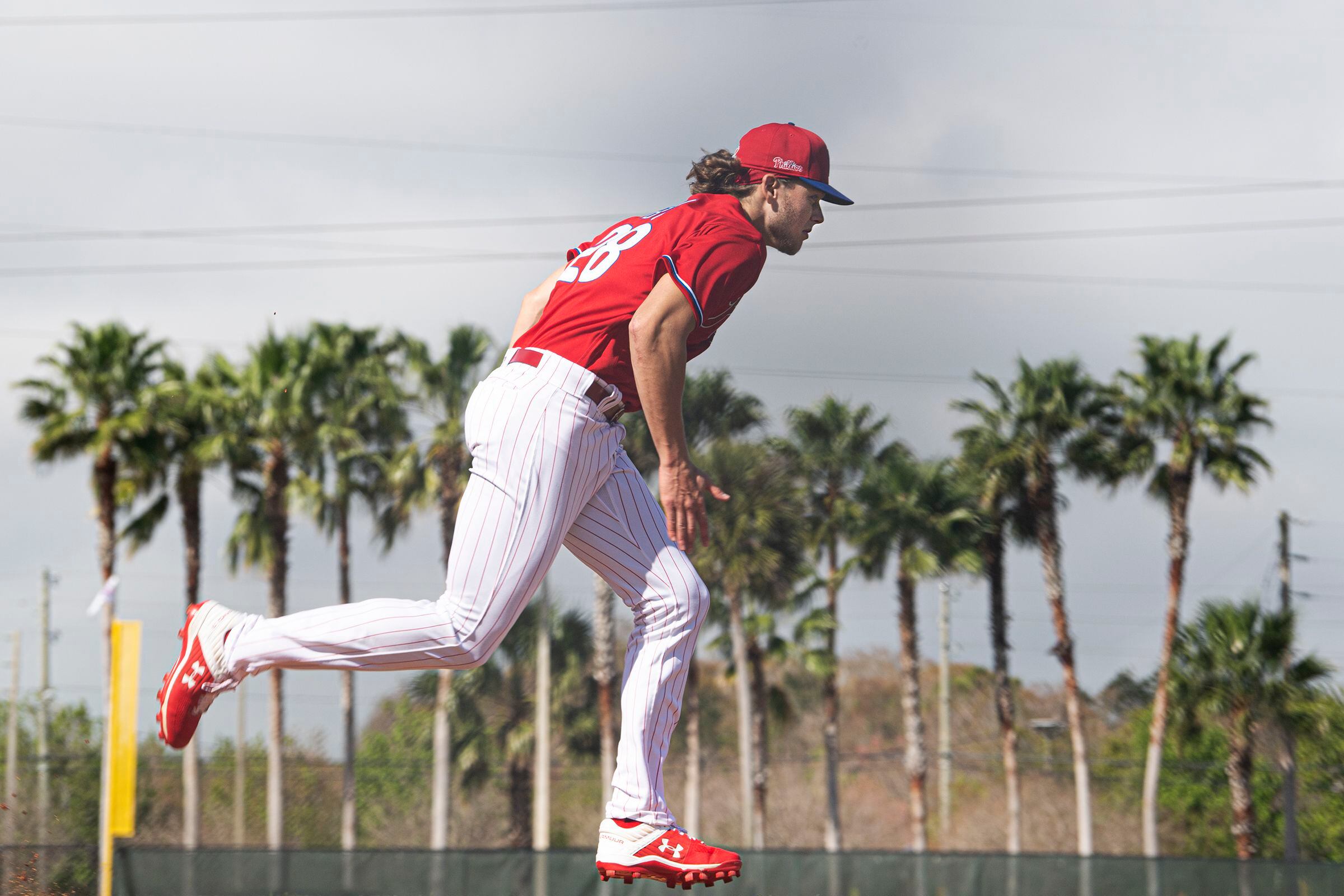 Bryce Harper Arrives At Spring Training Donning 'Clearwooder' Shirt, 'Jawn'  Hat & Phanatic Bat - CBS Philadelphia