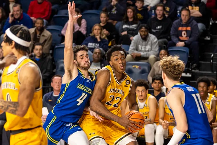Amari Williams (22) was named CAA preseason player of the year, the first time the honor has been given to a Drexel men's player.