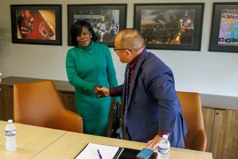 Democrat Cherelle Parker, left, and Republican David Oh, right, served together on City Council and now face each other in the mayor's race.