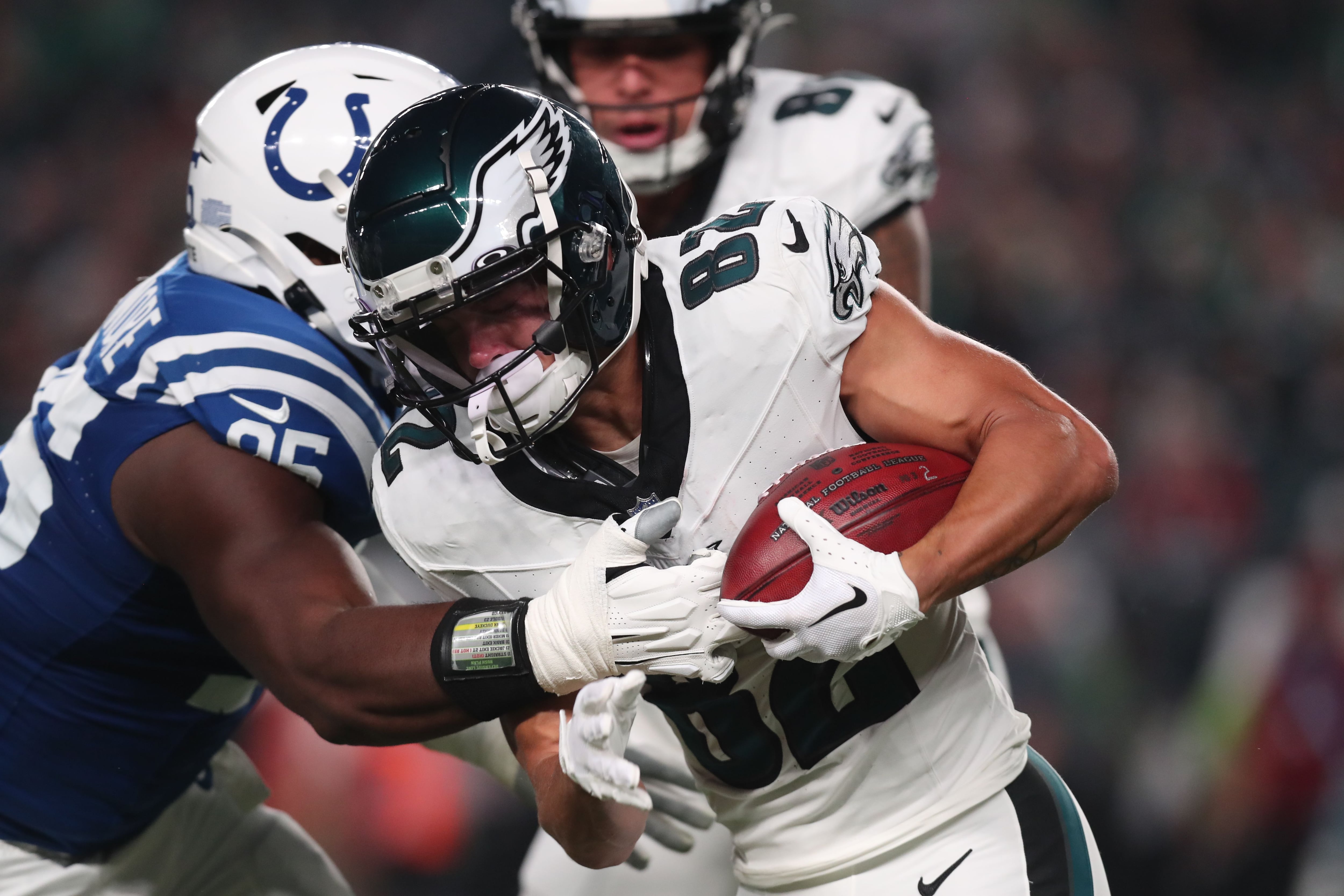 Philadelphia Eagles wide receiver Joseph Ngata (86) in action against the  Indianapolis Colts during an NFL pre-season football game, Thursday, Aug.  24, 2023, in Philadelphia. (AP Photo/Rich Schultz Stock Photo - Alamy