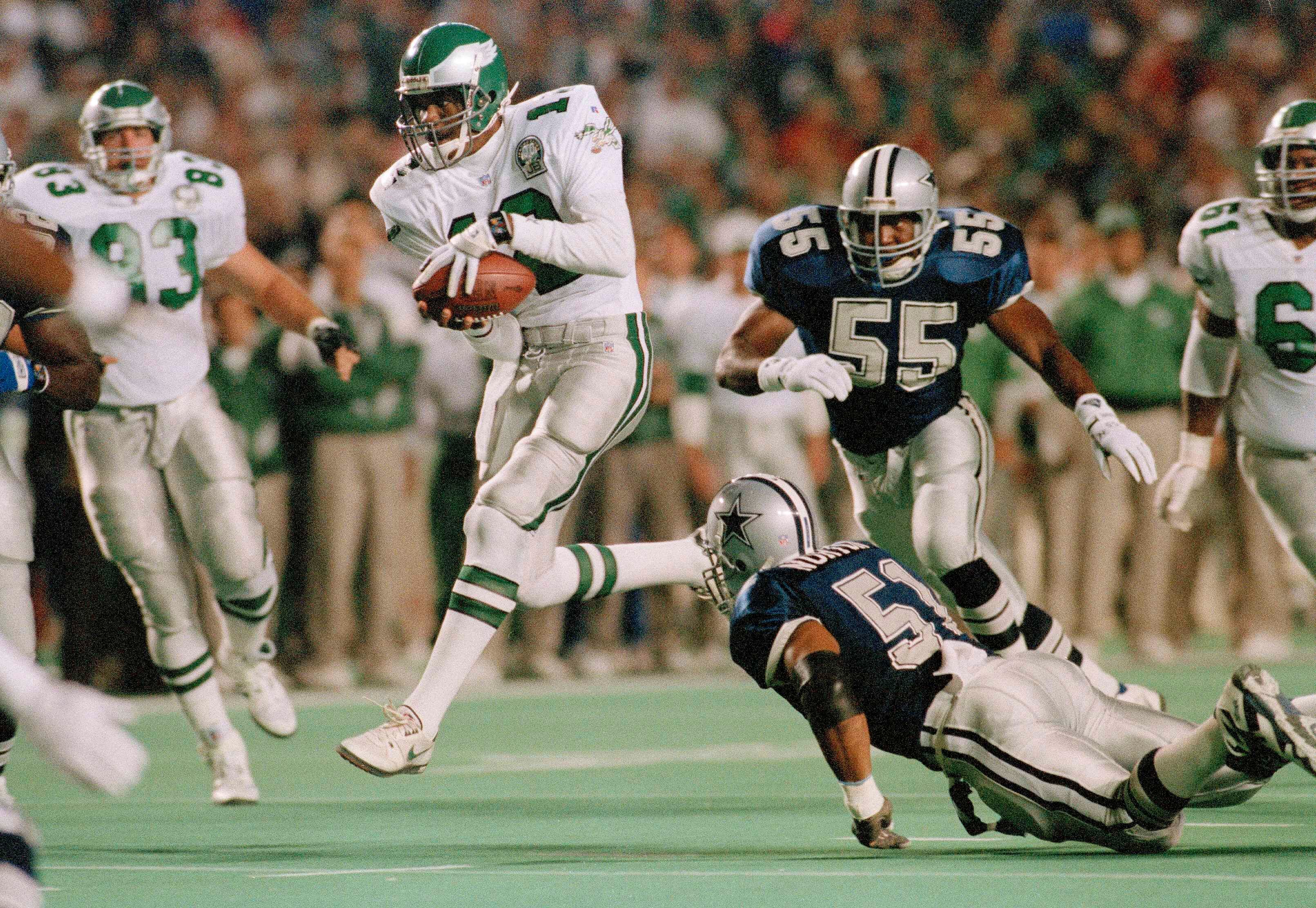 The Thrill of Victory on X: Ed Too Tall Jones of the Dallas Cowboys  going after Philadelphia Eagles quarterback Randall Cunningham during a  game in 1988. #EdTooTallJones #DallasCowboys #RandallCunningham  #PhiladelphiaEagles #football #1980s