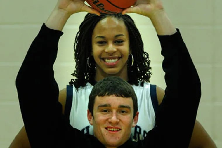 Jasmine Martin and Chris Santo will be playing collegiate ball come next fall. (Ron Cortes/Staff Photographer)