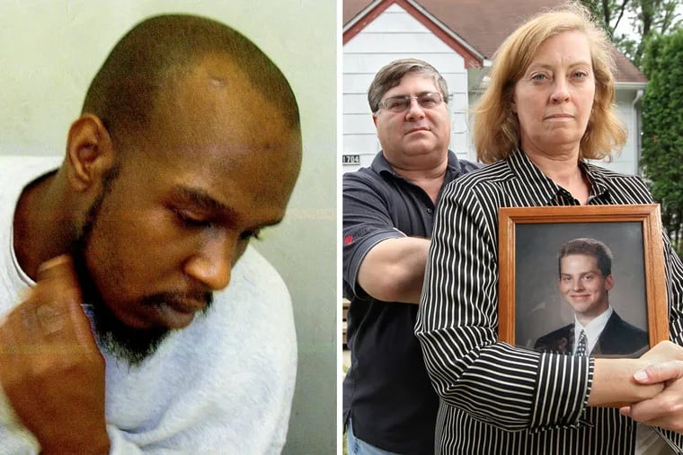 When prosecutors called Beau Zabel's mother (right) to the witness stand, accused killer Marcellus "Ant North" Jones (left) rose from his chair and said, "I need to go out. I'm done with this."