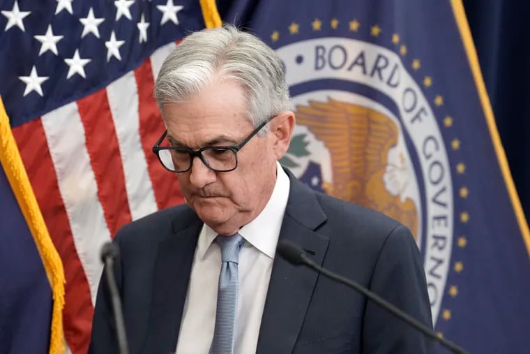 Federal Reserve Chairman Jerome Powell arrives at a press conference in Washington, D.C., on Wednesday.