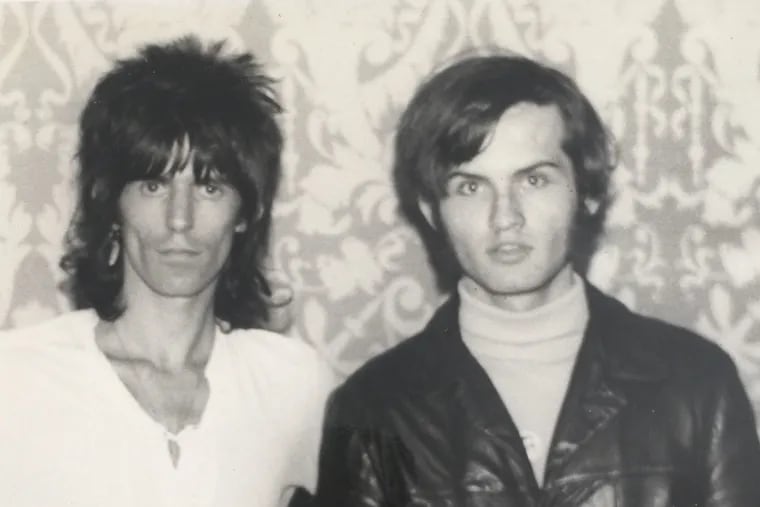 Tom Sheehy, at right, with Keith Richards in 1969.