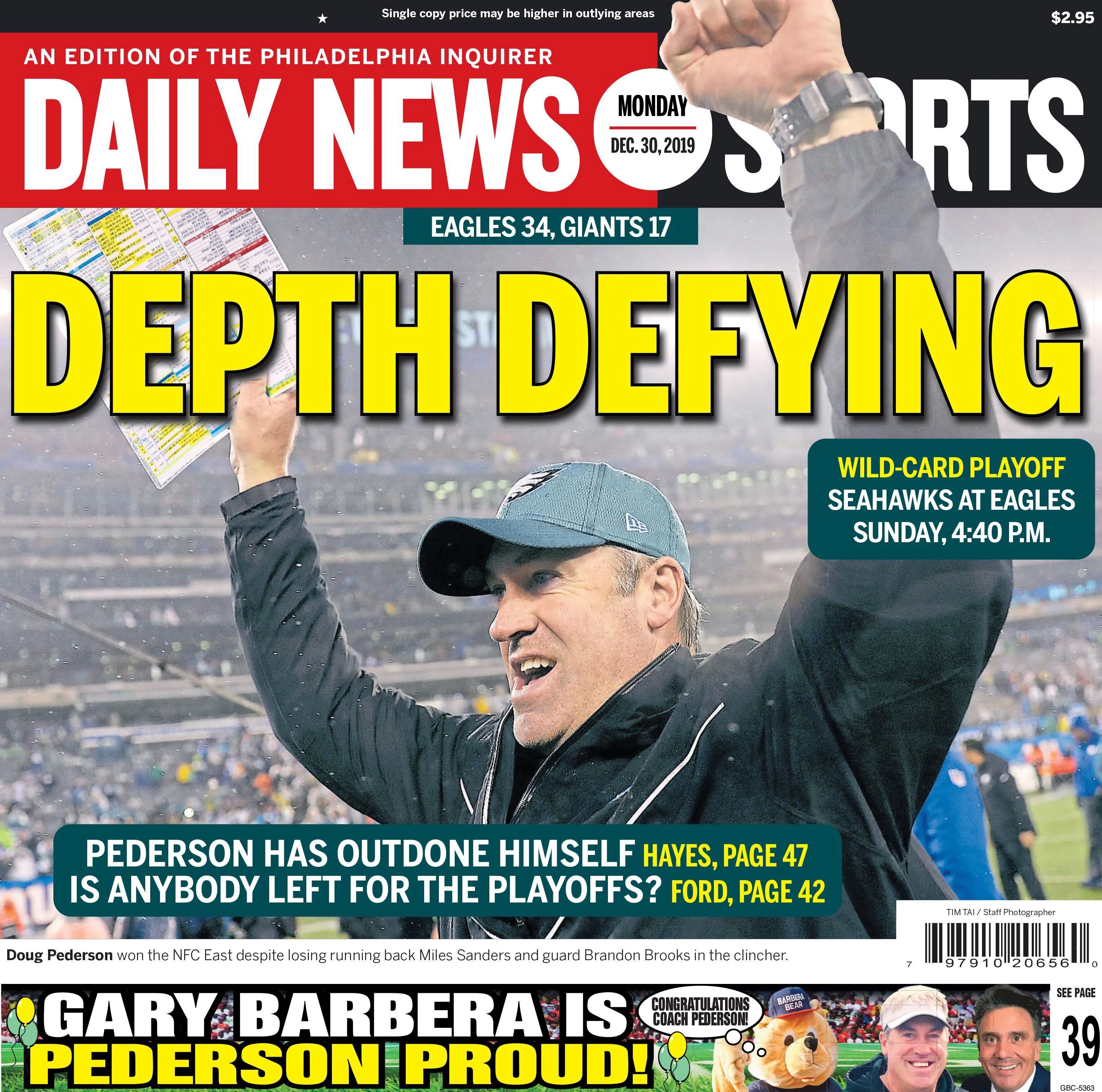 NFL playoffs: Philadelphia Eagles lose to Seattle Seahawks - Inquirer,  Daily News newspaper front pages