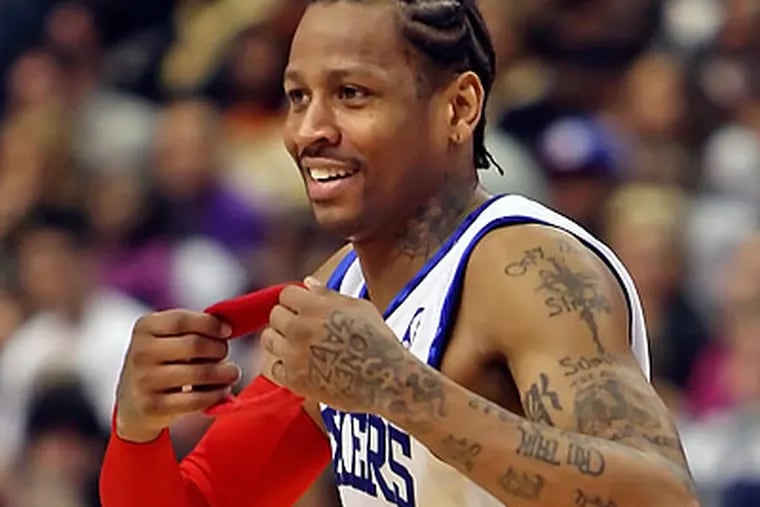The Sixers continue to say Allen Iverson is out indefinitely. (Steven M. Falk/Staff file photo)