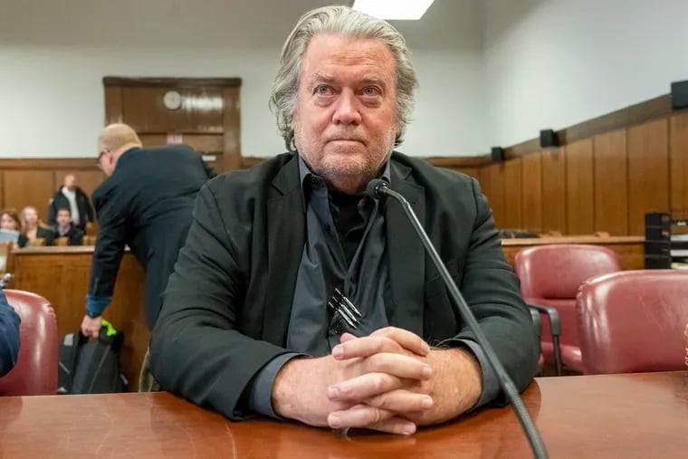 Steve Bannon in a New York courtroom in January 2023.