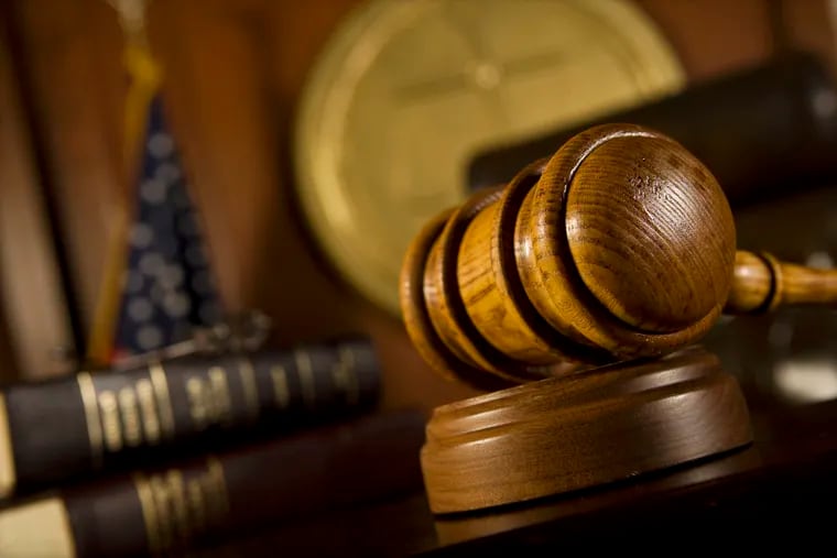 Closeup of a courtroom gavel.