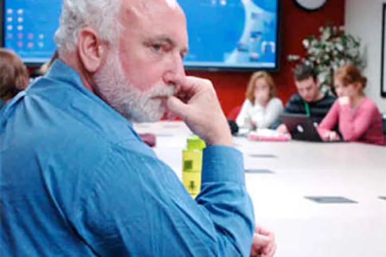 Laurence Steinberg, in his classroom at Temple, is the first recipient of a Swiss foundation's Jacobs Research Prize. His focus is the development of teens and how courts treat them. (Clem Murray / Staff Photographer)