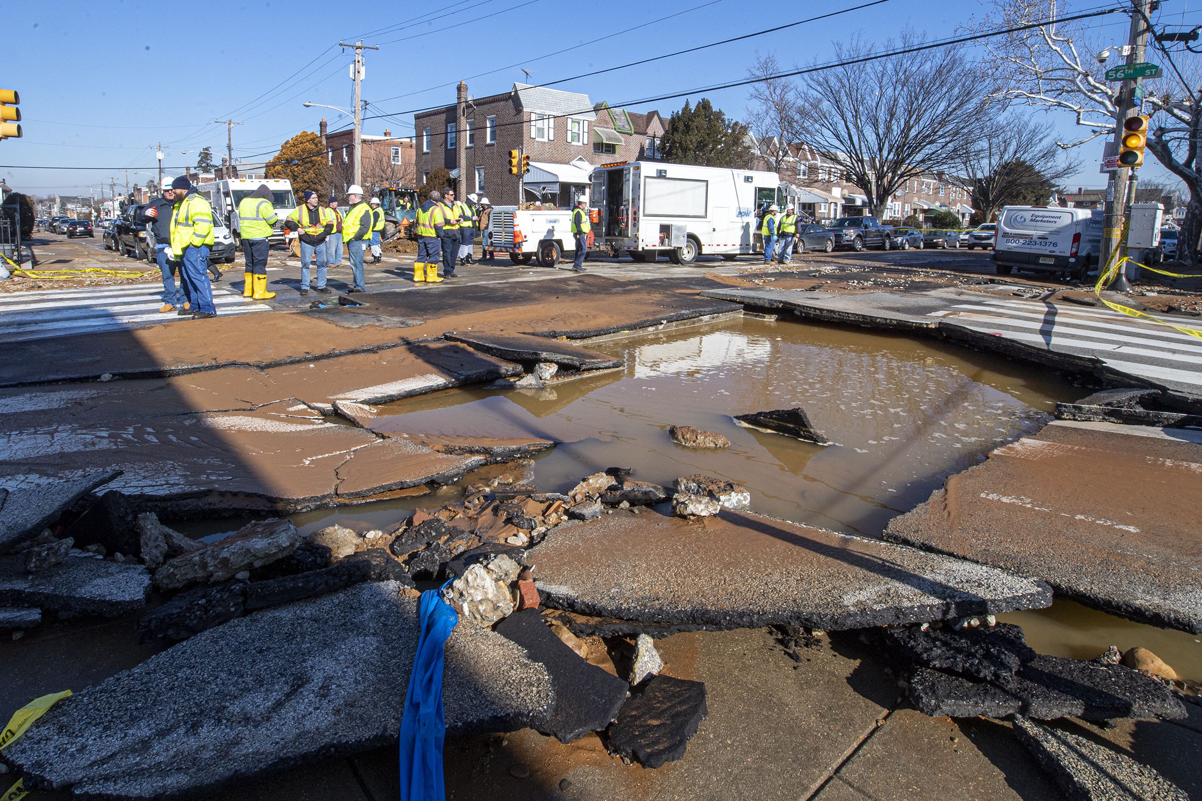 Pictures of massive Kingsessing water-main break