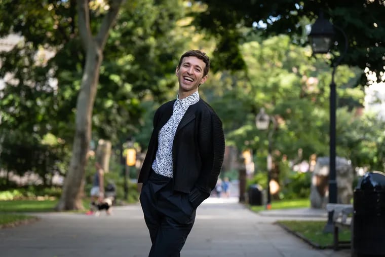 Anthony Roth Costanzo, Opera Philadelphia's general director and president, Washington Square Park, Philadelphia, Aug. 20, 2024.