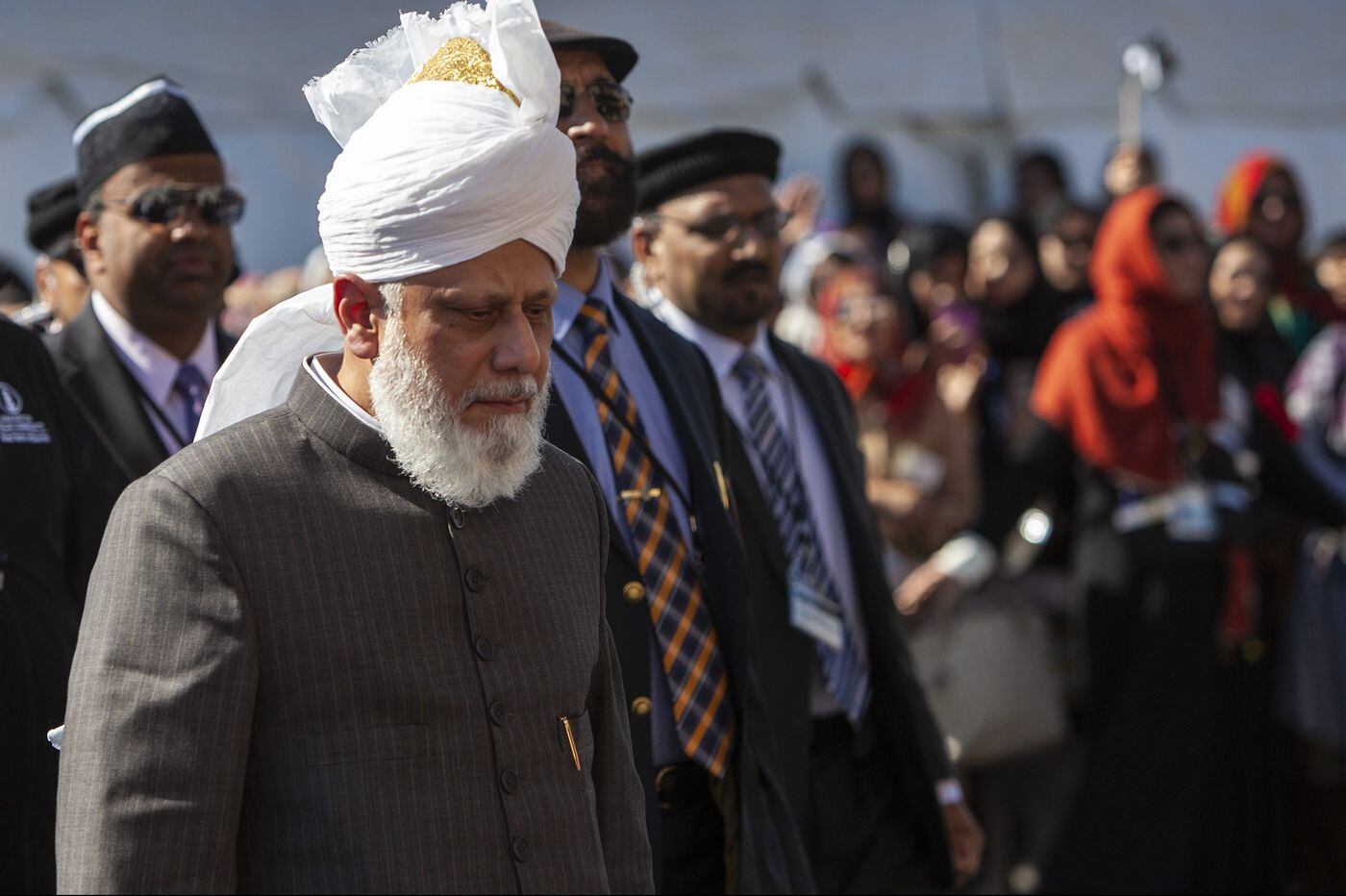 The Ahmadiyya  Muslim Community s pope  visits to dedicate 