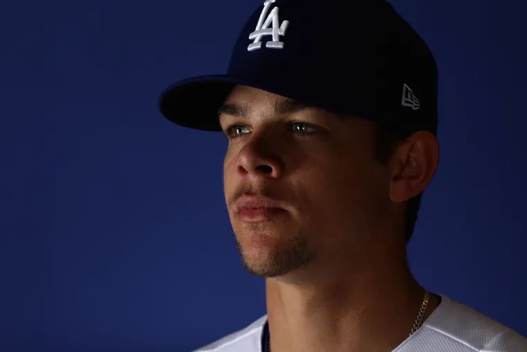 GLENDALE, ARIZONA - FEBRUARY 22:  Pitcher Gavin Stone #71 of the Los Angeles Dodgers poses for a portrait during MLB photo day at Camelback Ranch on February 22, 2023 in Glendale, Arizona. (Photo by Christian Petersen/Getty Images)
