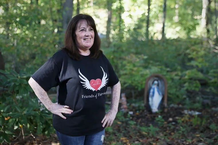 Marlene Laneader, founder of Friends of Fairview Give Back, stands for a portrait behind her home in Mantua, N.J., on Wednesday, Oct. 14, 2020. The organization provides food and clothing for homeless individuals in Camden.
