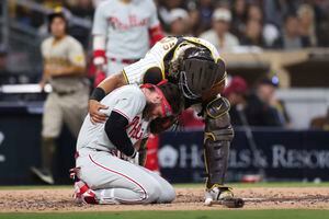 Bryce Harper suffers fractured thumb, out indefinitely for Phillies – NBC  Sports Philadelphia