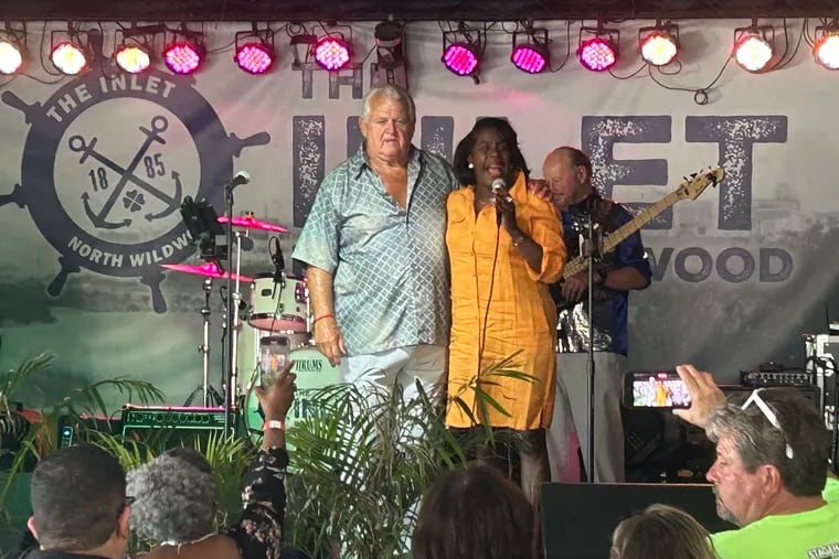 Democratic nominee for mayor Cherelle Parker gave the only speech at the 2023 Brady Bash in North Wildwood, an annual party hosted by Democratic City Committee Chair Bob Brady.