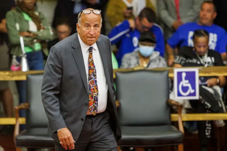 Philadelphia City Councilman Mark Squilla arrive for start of session of Philadelphia City Council earlier this month.